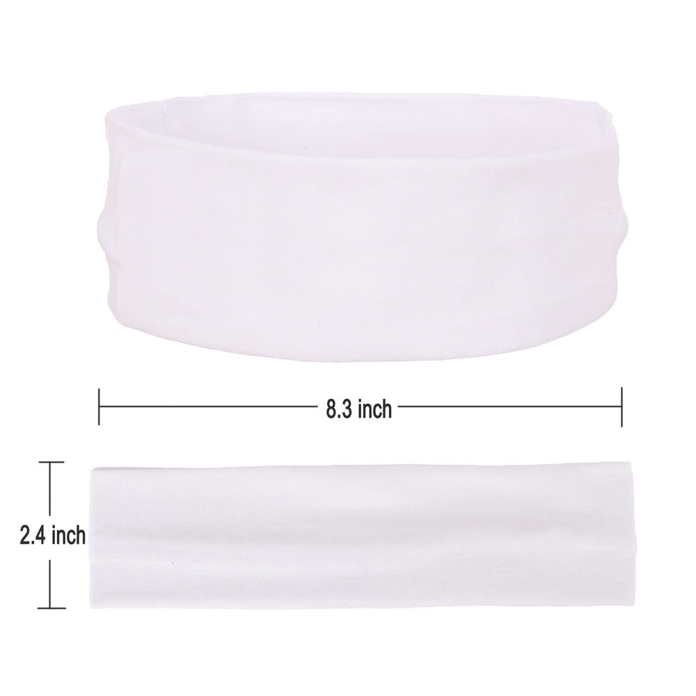 MapofBeauty 3Pack yoga headbands in white during a workout