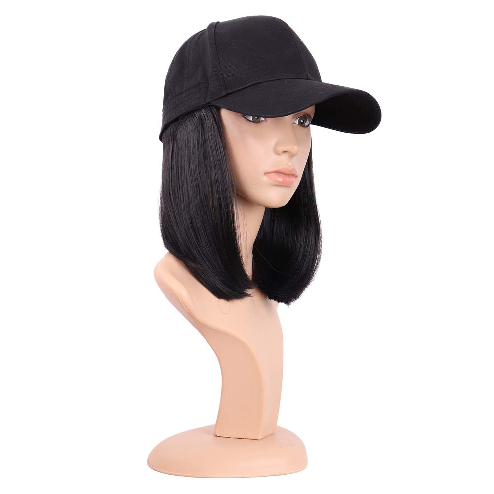 MapofBeauty baseball hat-style wig cap shown for easy wear with adjustable fit