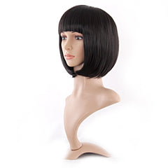 MapofBeauty bob wig back view highlights natural movement and shine.