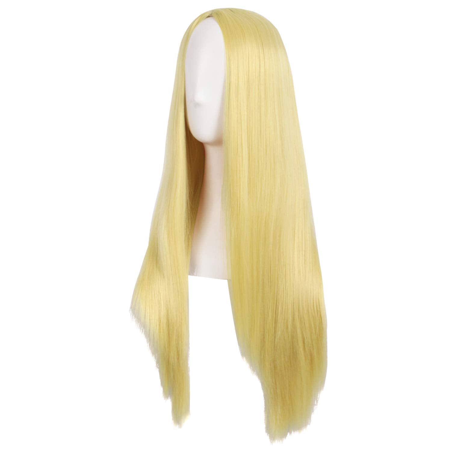 MapofBeauty wig worn on head with adjustable fit for personalized styling.