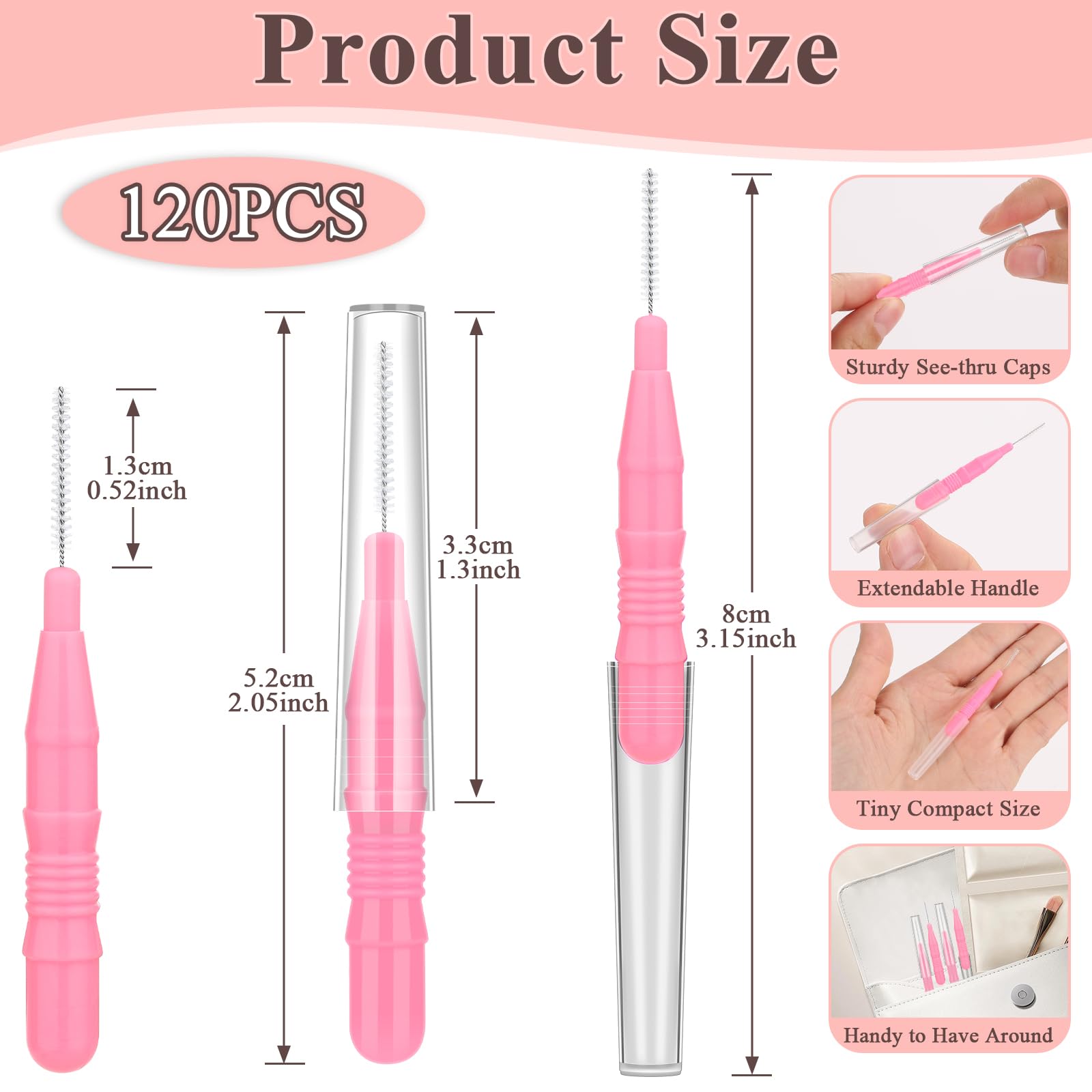MAPVOLUT mini brush cap closeup highlighting protective cap for hygiene