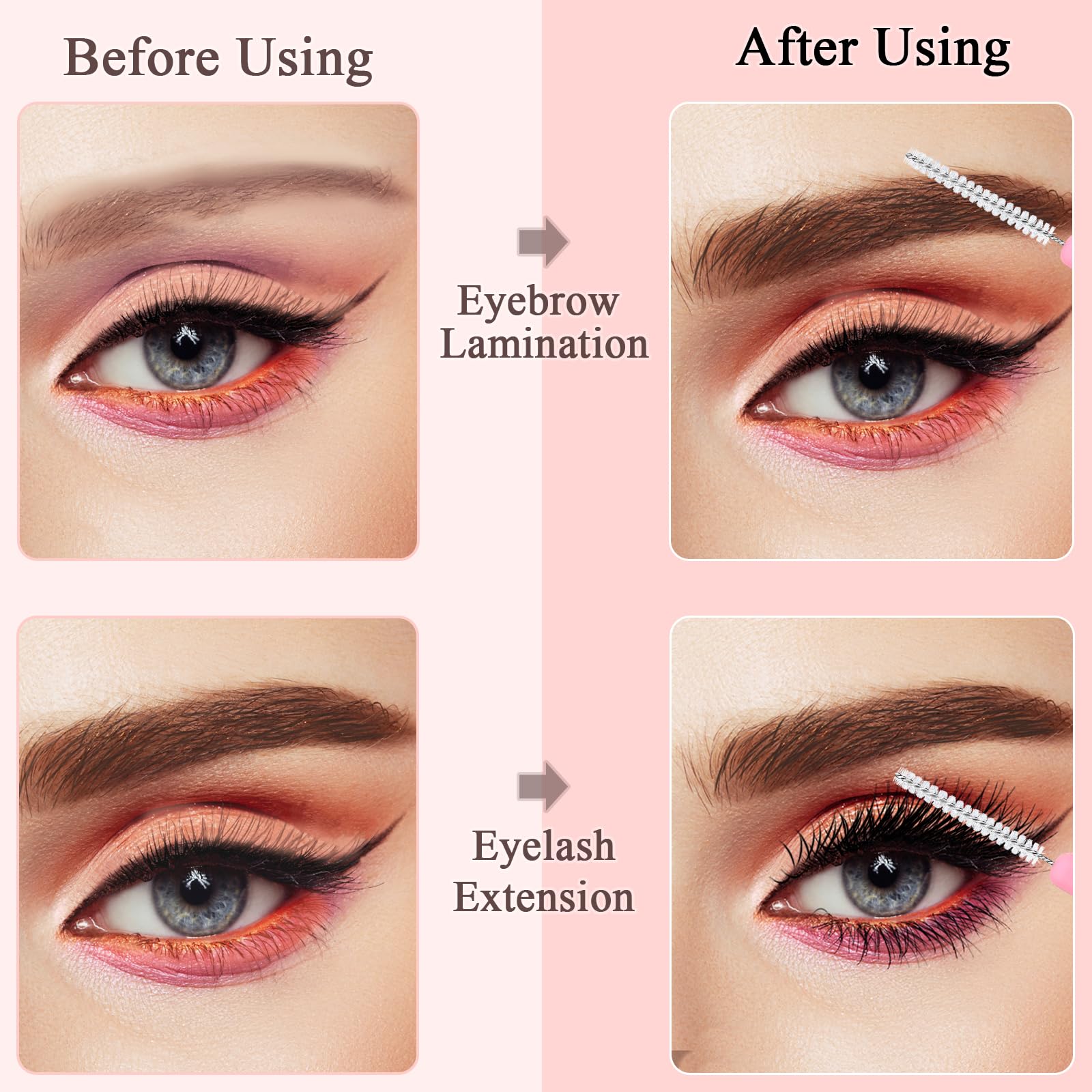 MAPVOLUT multi-use mini brushes for lash separation and brow prep
