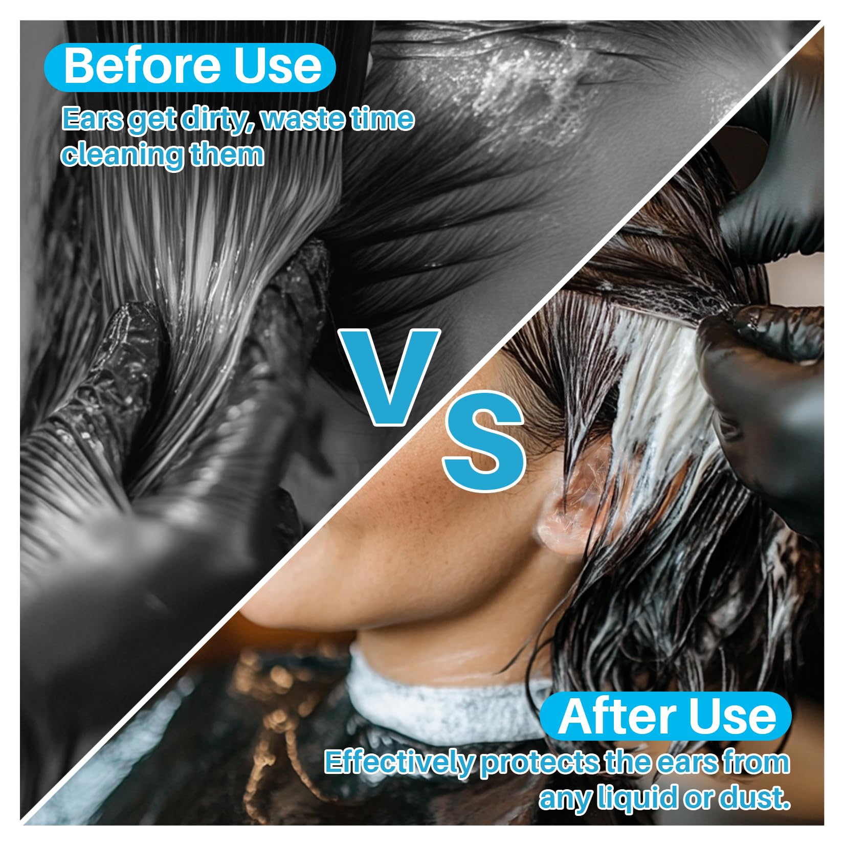 MAQIHAN elastic ear covers fit comfortably for men and women during hair care