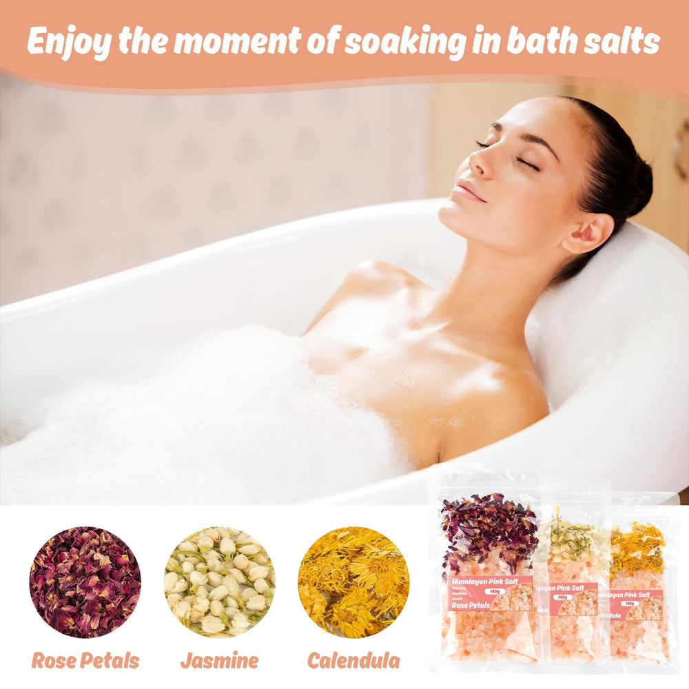 MAQIHAN foot soak pink salt crystals for post-workout relief
