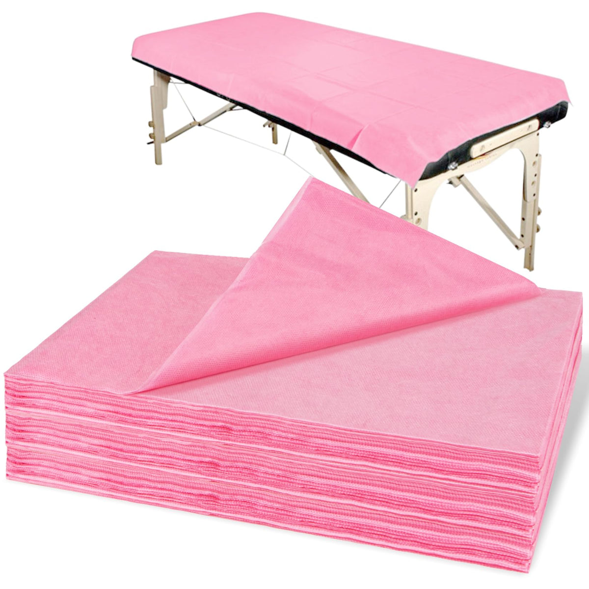 MAQIHAN massage table sheets folded in pack, portable travel-friendly.