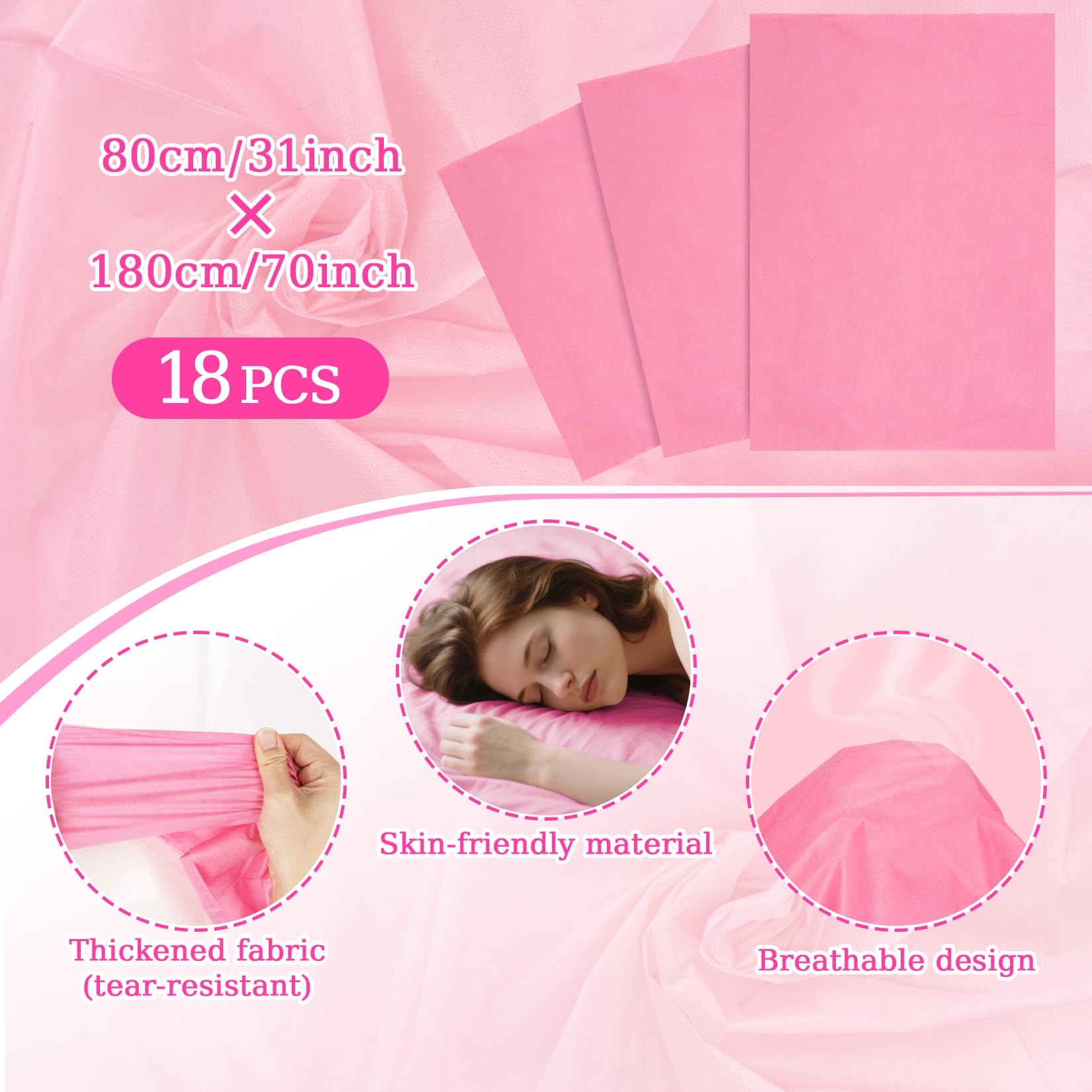 MAQIHAN massage table sheets on a table show soft, breathable fabric.