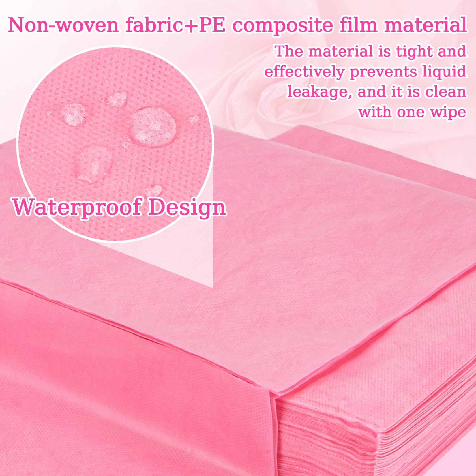 Close-up of waterproof surface on MAQIHAN sheet for easy cleanup.