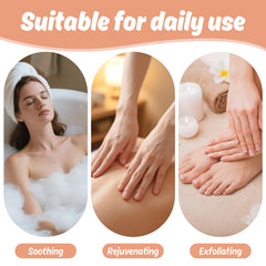 MAQIHAN pink bath salts with calendula petals for gentle skin care