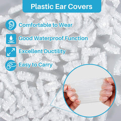 MAQIHAN plastic ear covers waterproof material protects ears during shower and dyeing
