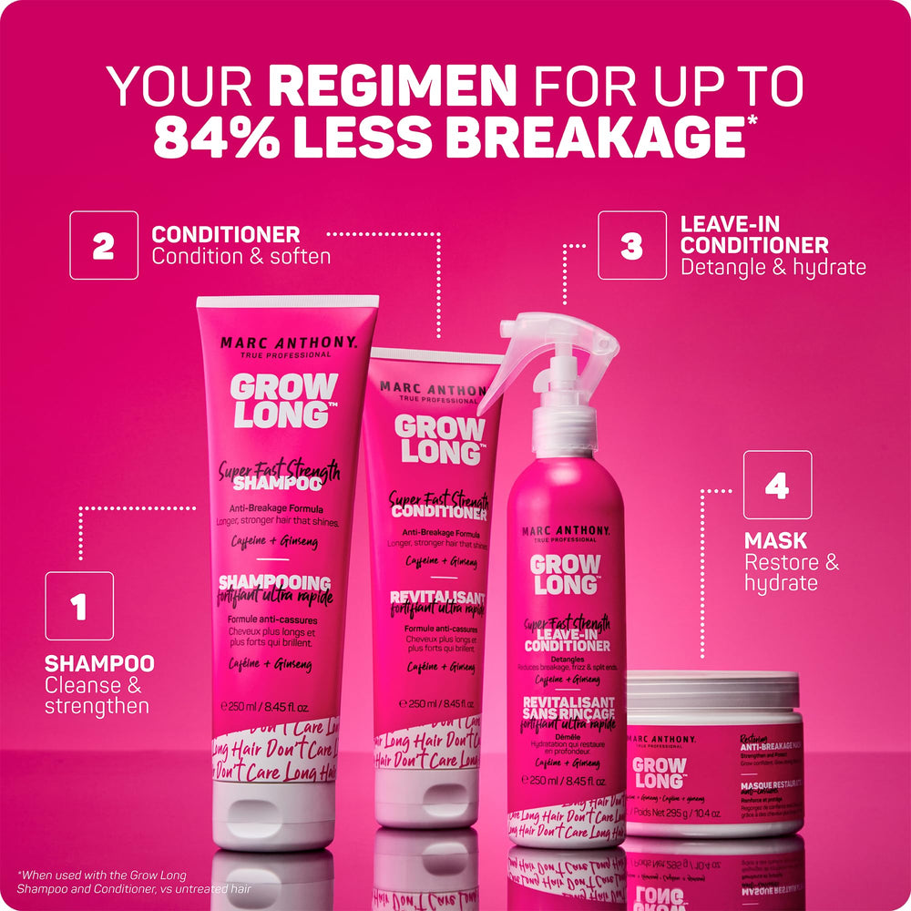 Marc Anthony spray in bathroom routine illustrating quick daily styling benefit