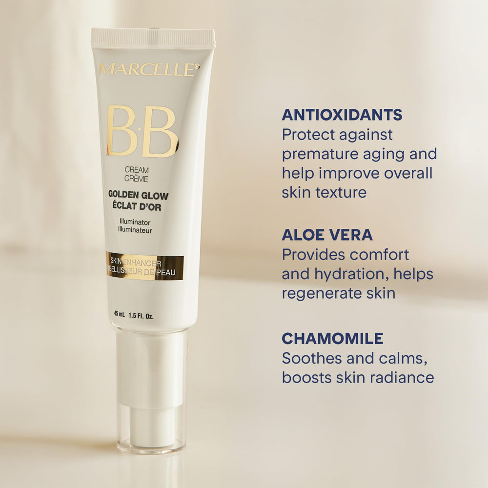 Marcelle BB Cream Golden Glow swatch on skin reveals even tone