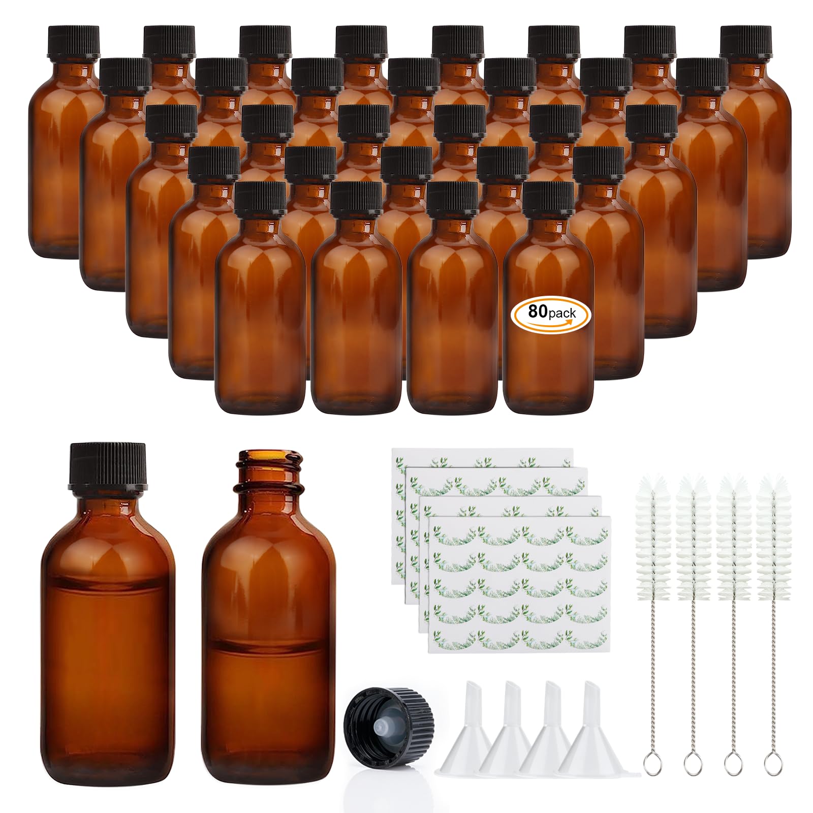 Maredash 2oz amber bottle cap close-up showing leak-proof design for safe storage.