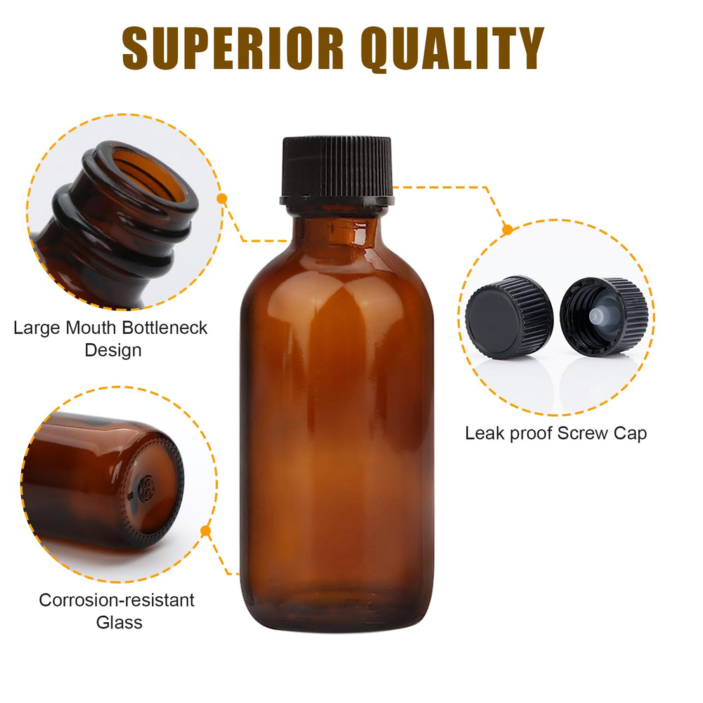 Maredash brown glass bottle for essential oils and homemade extracts.