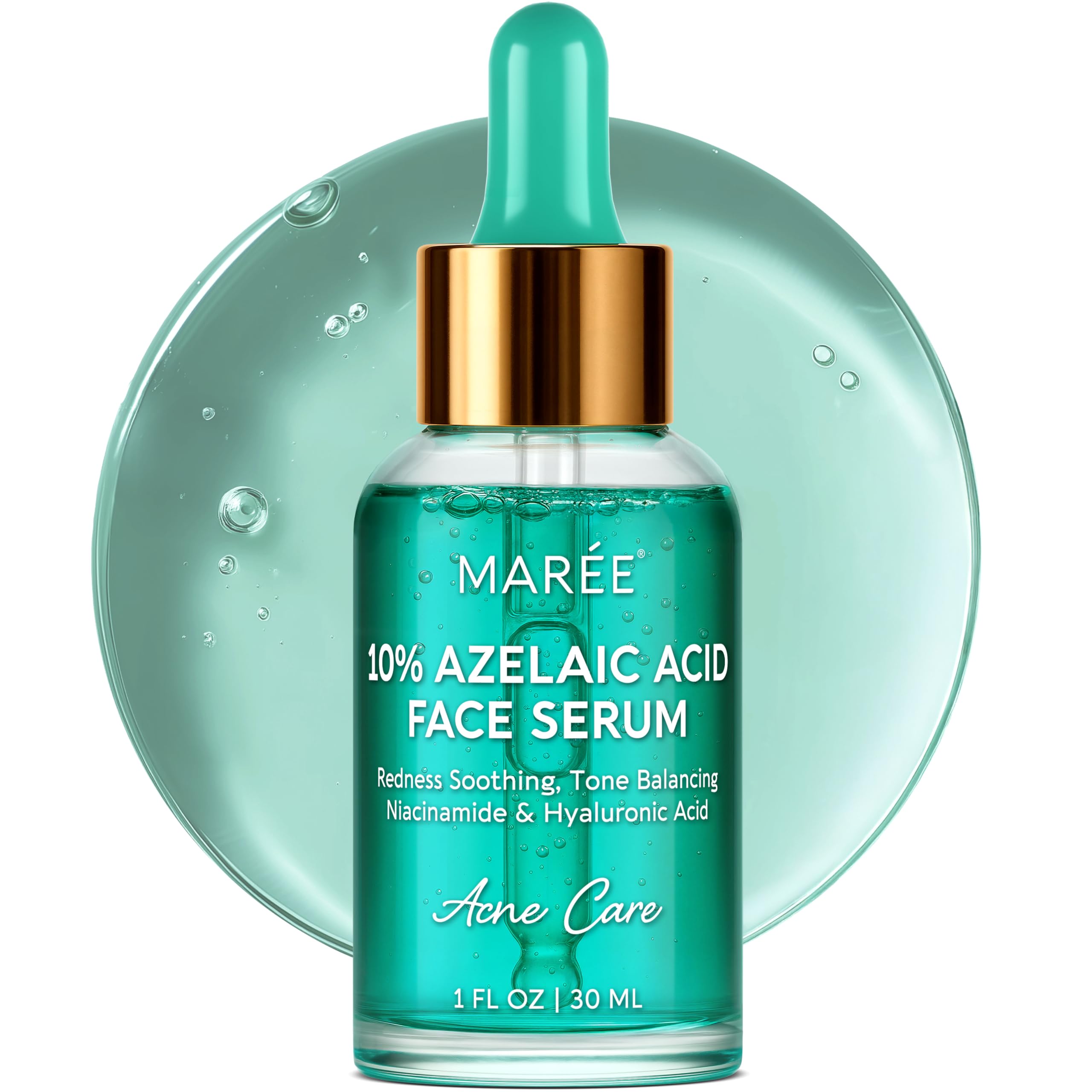MAREE 10% azelaic serum bottle calms redness and hydrates skin