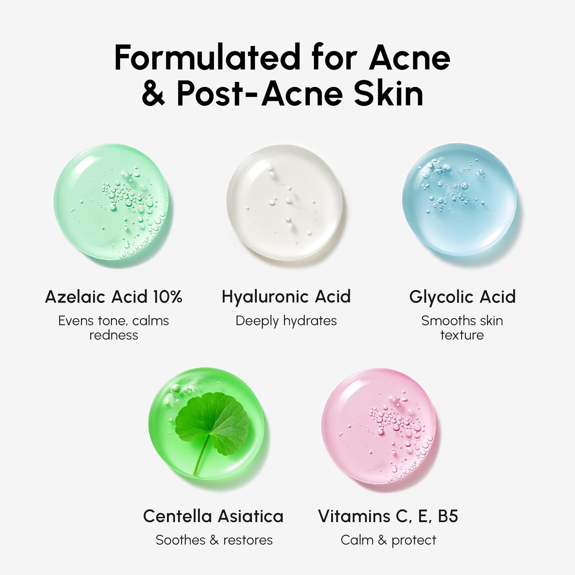 MAREE azelaic acid pads application on cheek demonstrates gentle exfoliation
