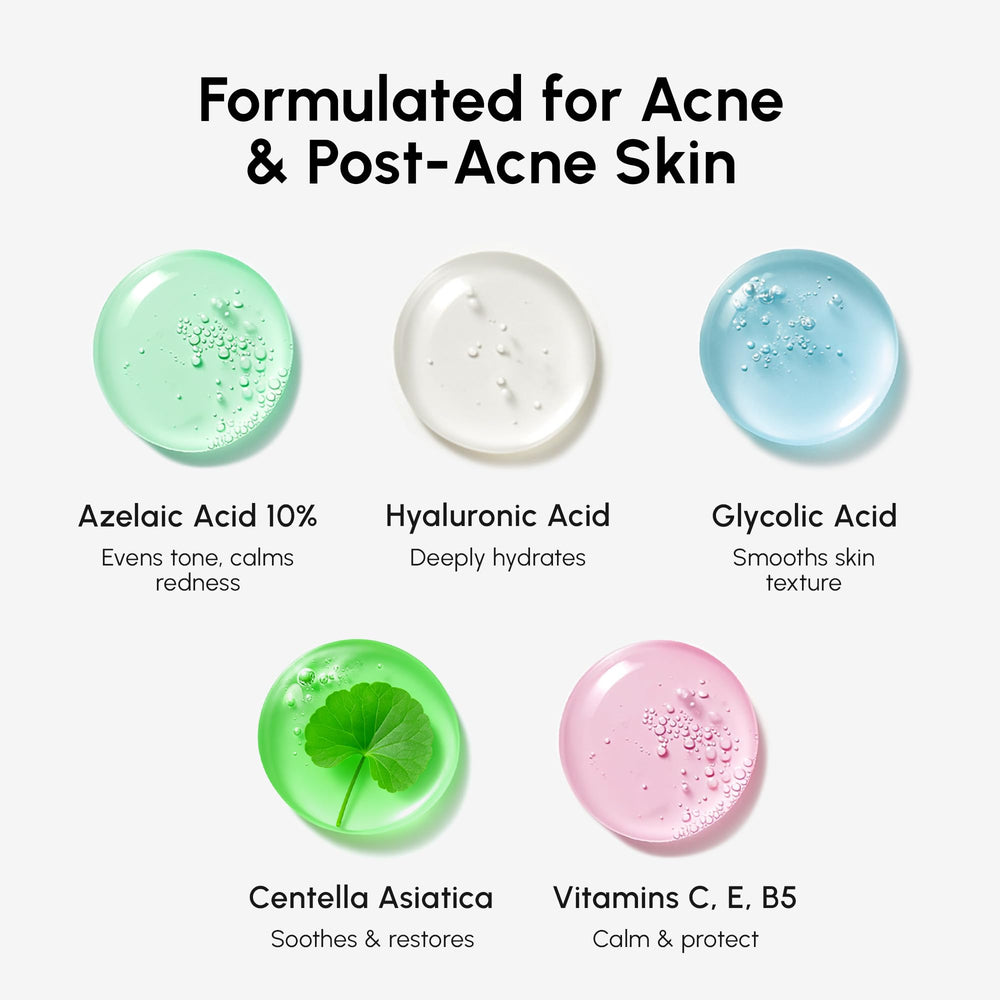 MAREE azelaic acid pads application on cheek demonstrates gentle exfoliation