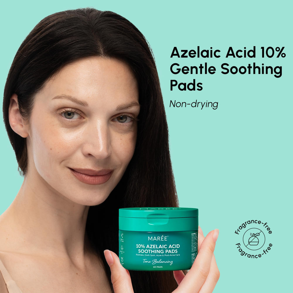 MAREE azelaic acid pads pad closeup shows gentle texture for pore refinement