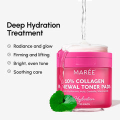 MAREE Collagen Acne Clearing Polish Pad — hydrating antioxidants protect skin while brightening.