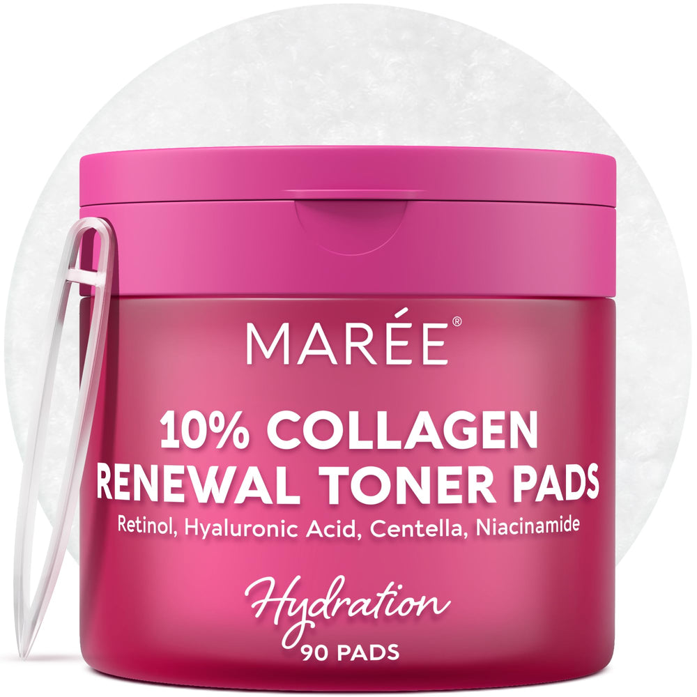 MAREE Collagen Acne Clearing Polishes Pads Pack — hydrating and pore-minimizing facial routine.