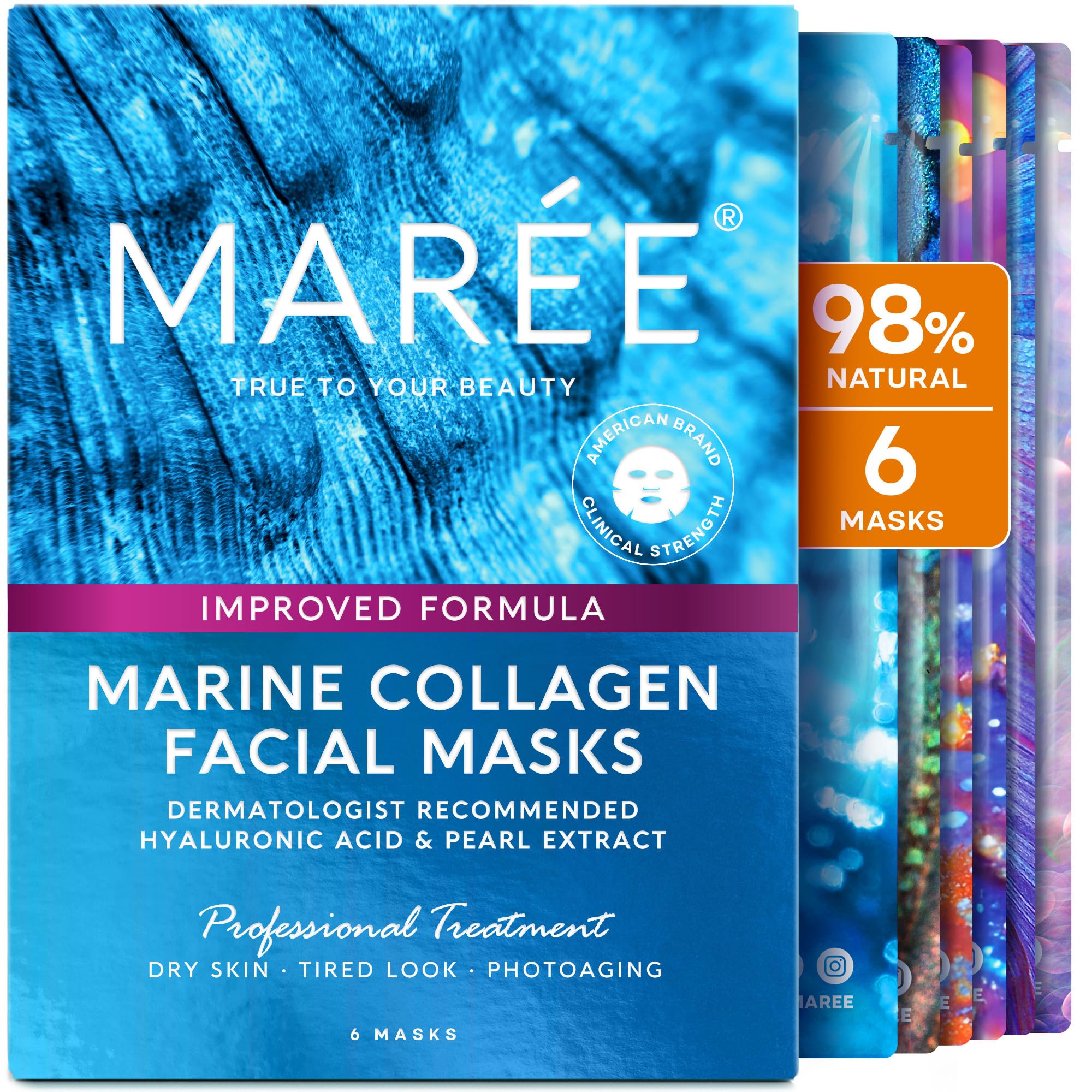 MAREE collagen mask hyaluronic acid pack delivers deep hydration for daily skincare