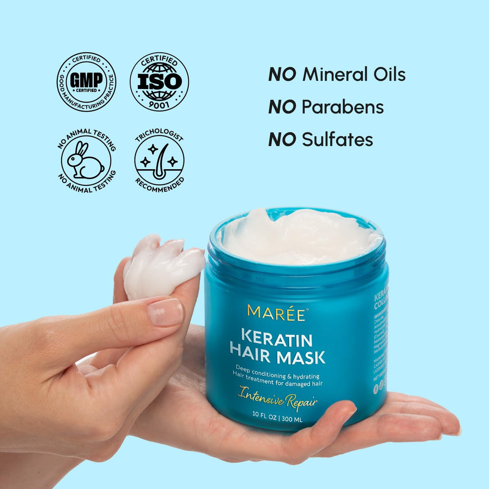 MAREE color-treated safe formula image highlighting gentle conditioning