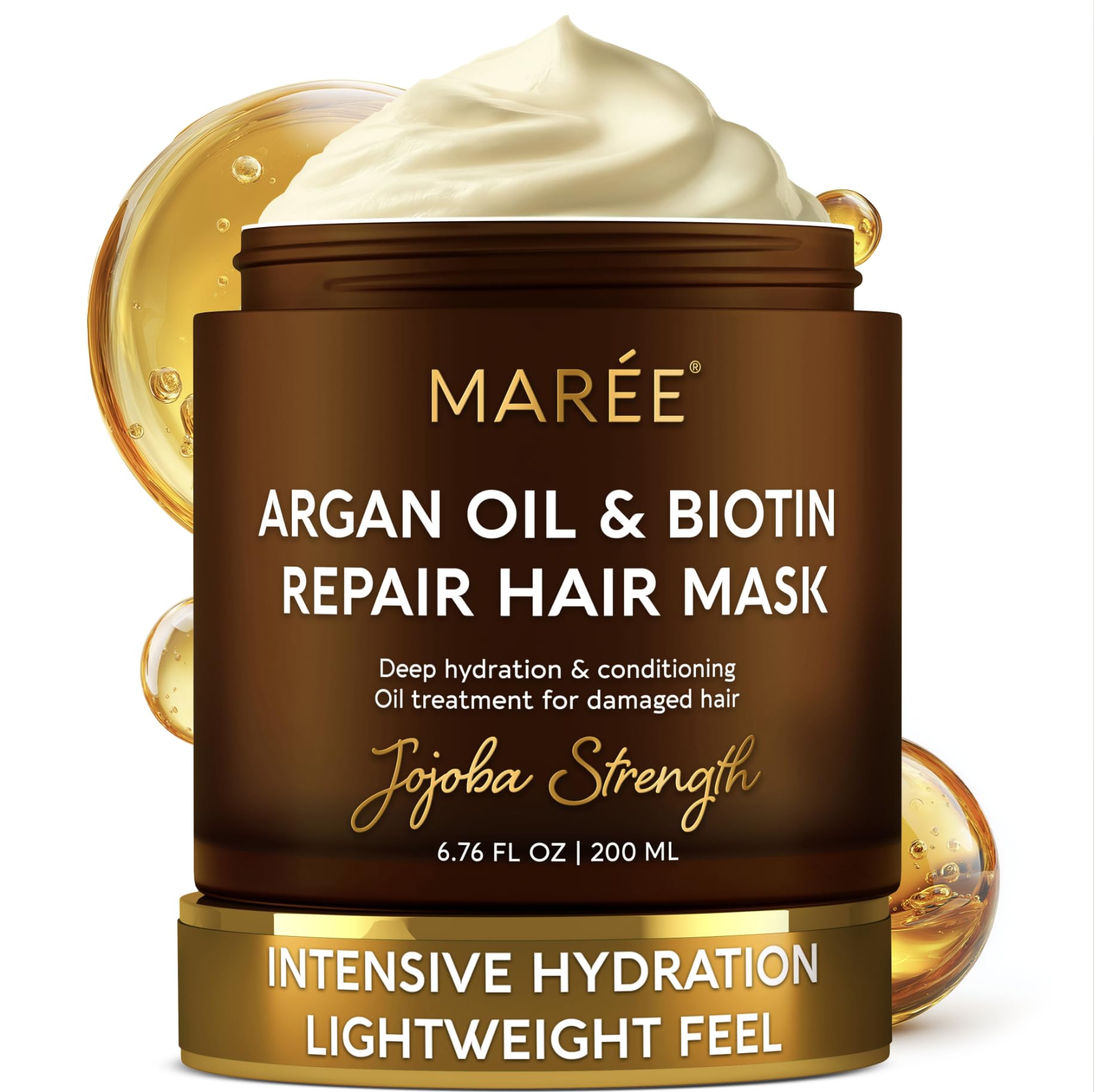 MAREE Deep Conditioning Hair Mask bottle closeup for hydration and damaged hair
