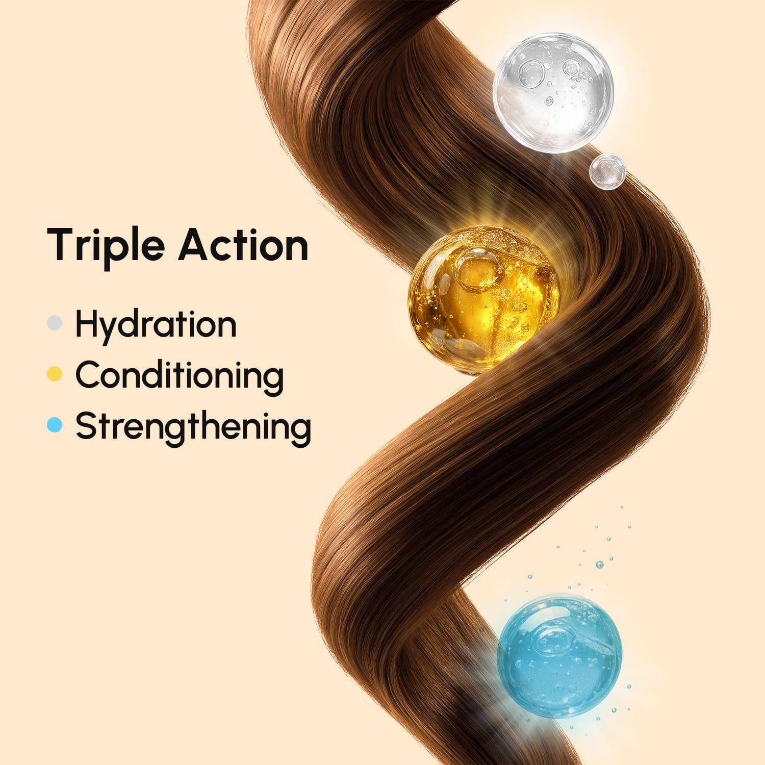 MAREE Deep Conditioning Hair Mask jojoba oil sheen on hair strands