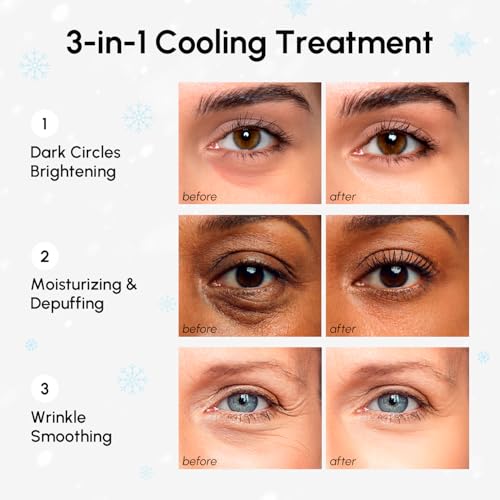 MAREE Eye Gels patch being applied to under-eye for soothing relief