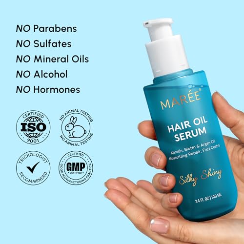 MAREE Hair Oil damaged hair care in daily routine.