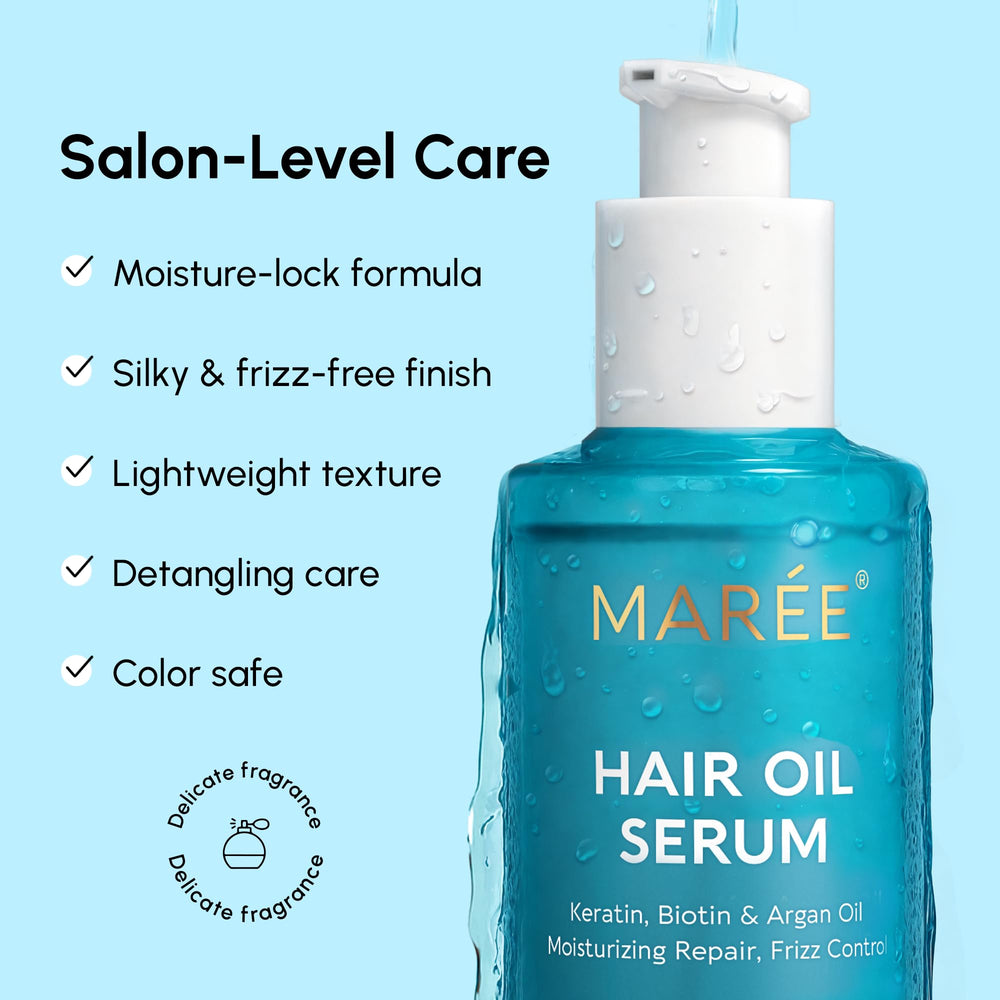 MAREE Hair Oil heat protect sleek style during styling