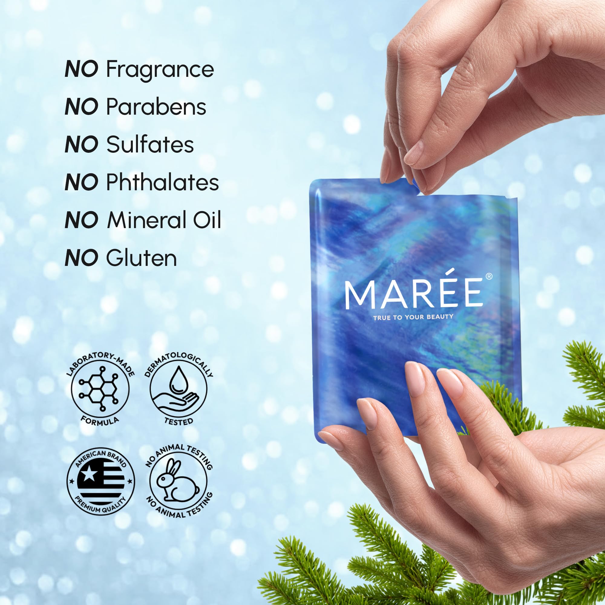 MAREE Hyaluronic acid locks in moisture for brighter under-eyes.