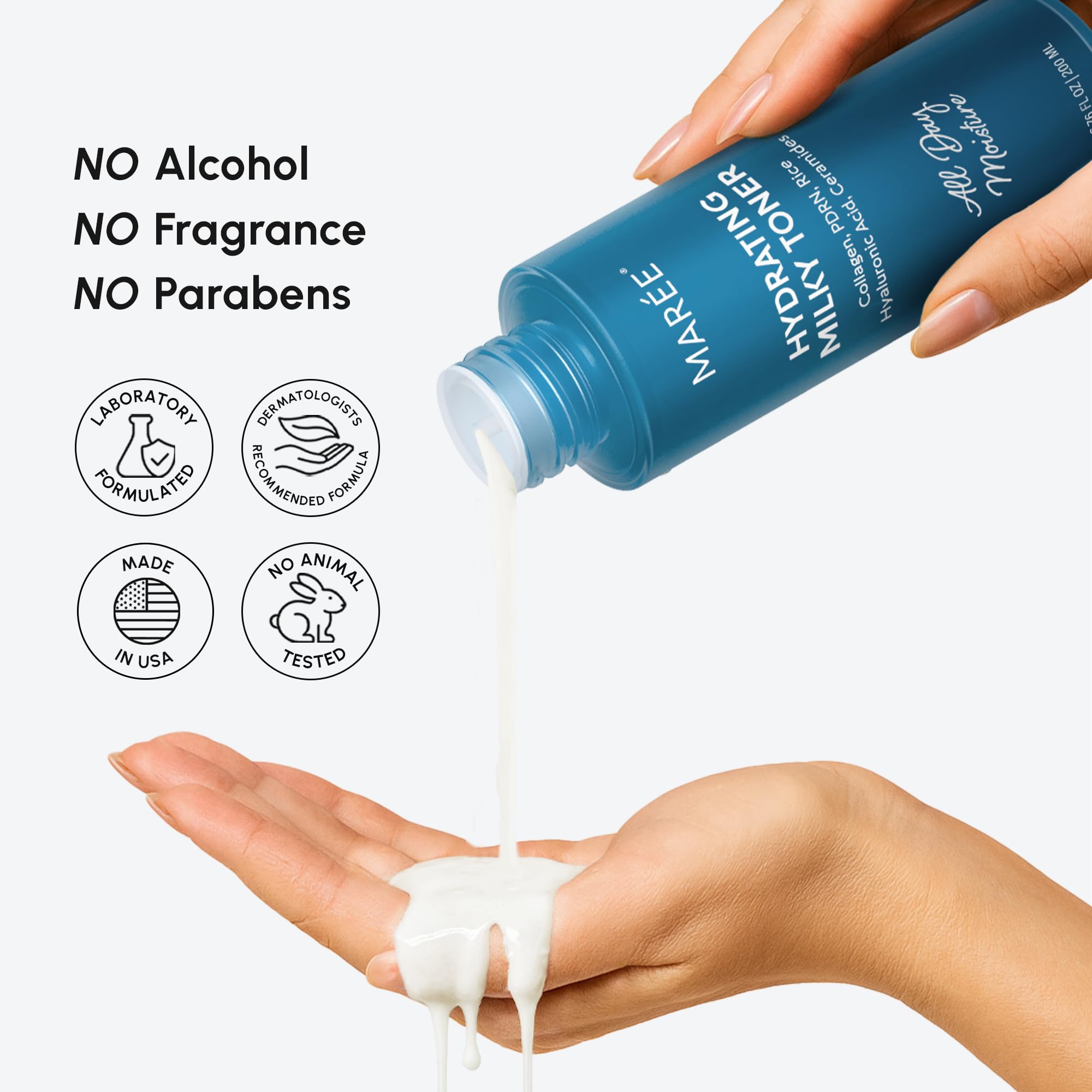MAREE Hydrating Milky Toner PDRN DNA feature nourishes skin feel