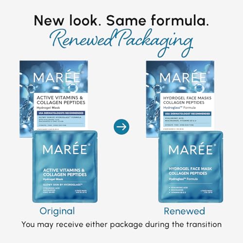 MAREE Hydrogel mask application showing soothing, cooling comfort for daily care