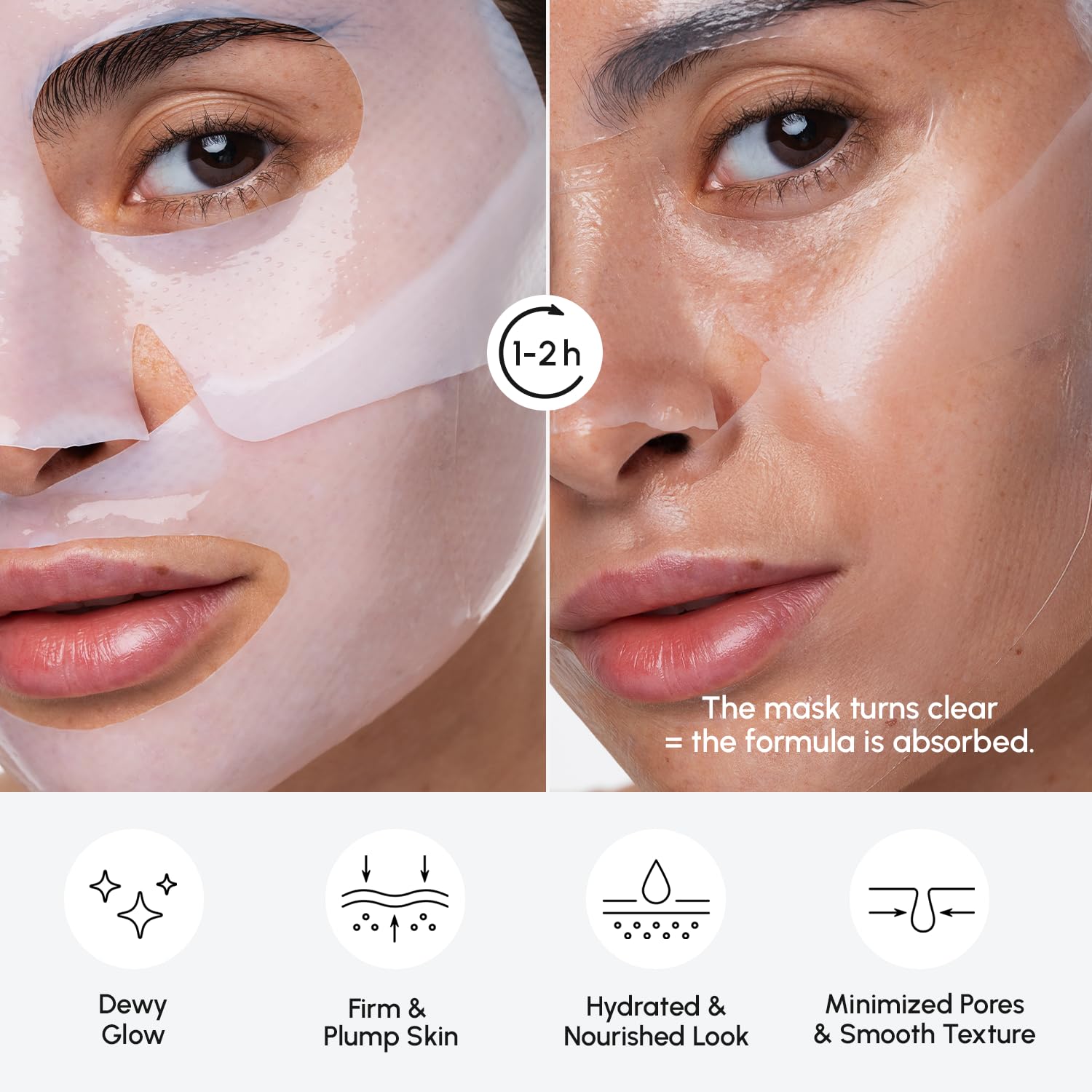 MAREE Hydrogel mask packaging shows a 4-count set
