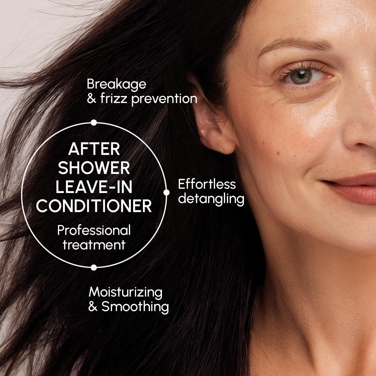 Applying MAREE Leave In Conditioner spray for fast styling