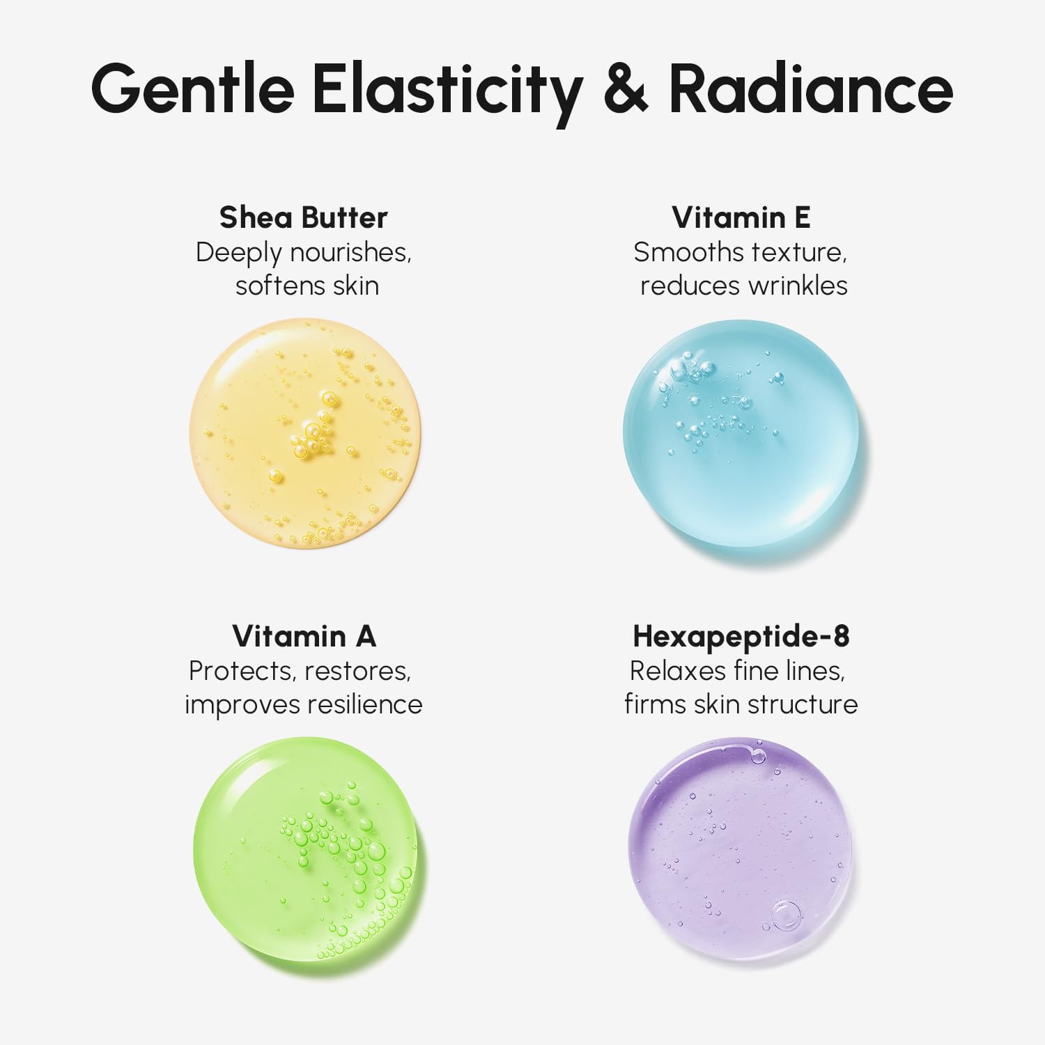 MAREE neck cream with roller texture close-up reveals lightweight, fragrance-free formula.