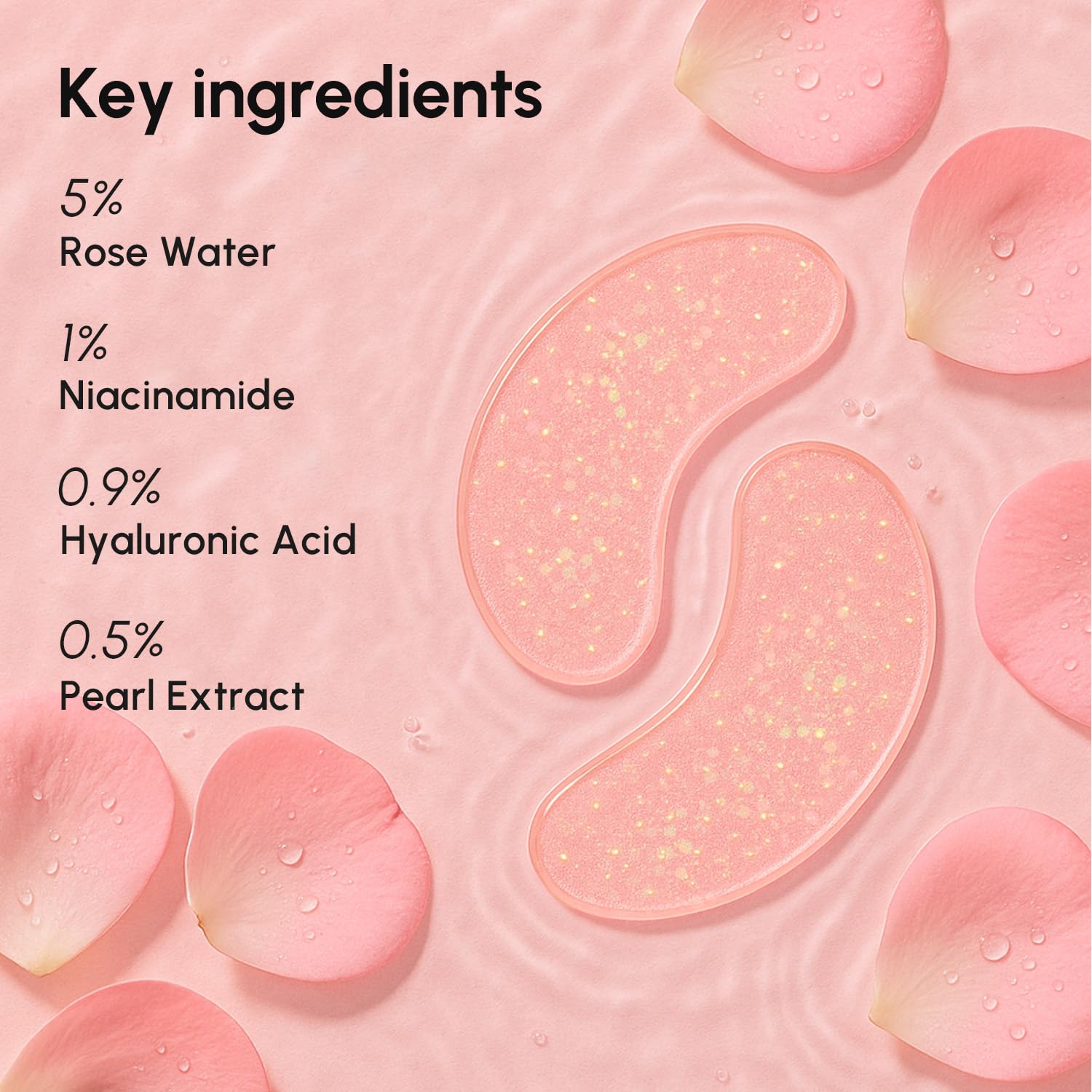 MAREE Pink Eye Gels under-eye patches application demonstrates soothing cooling and hydration benefits