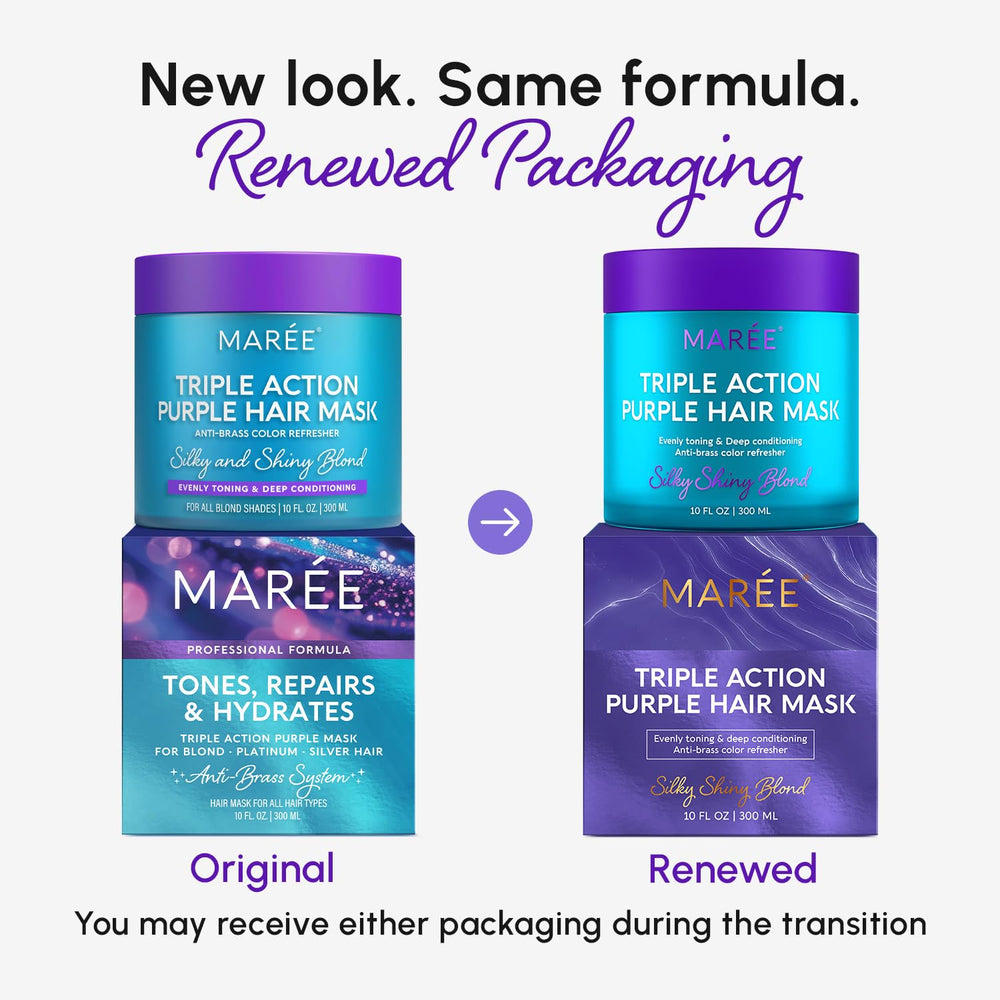 MAREE purple toner being applied to blonde hair for toning