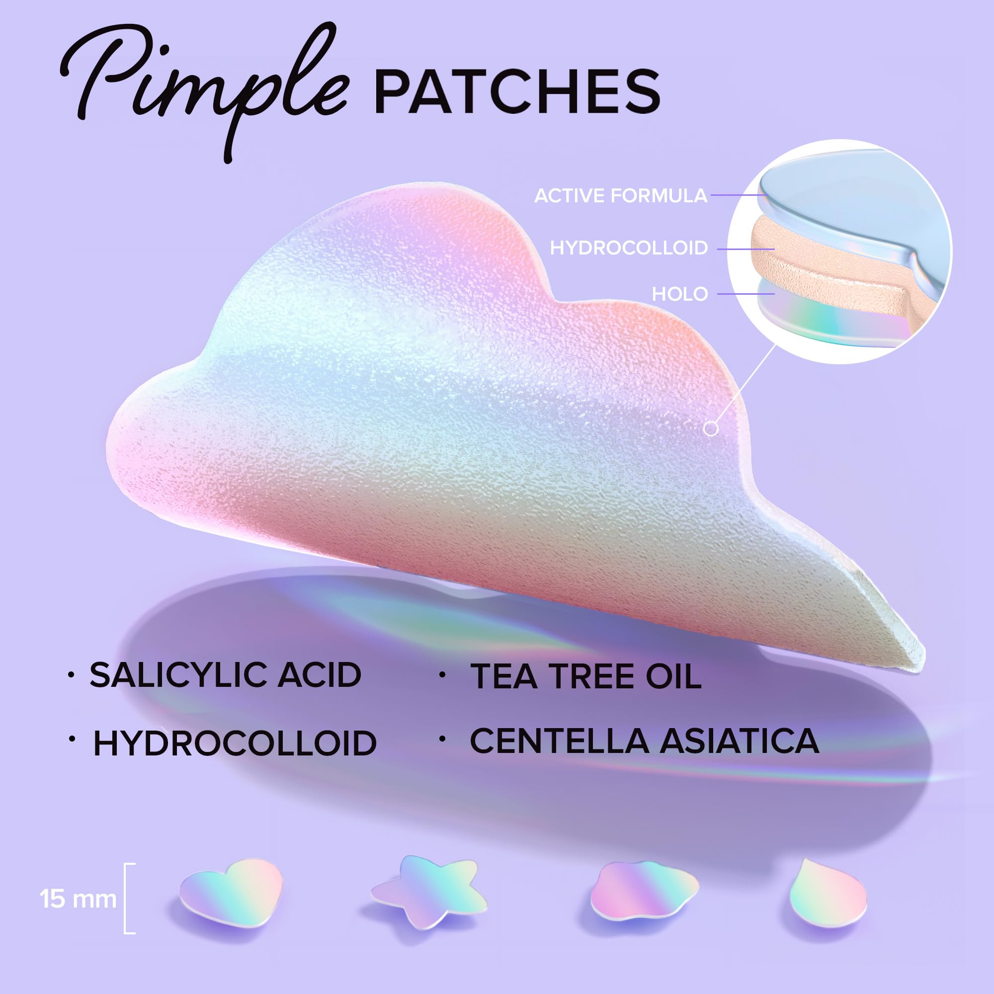 MAREE Star Patches with tea tree oil offer refreshing touch during care.