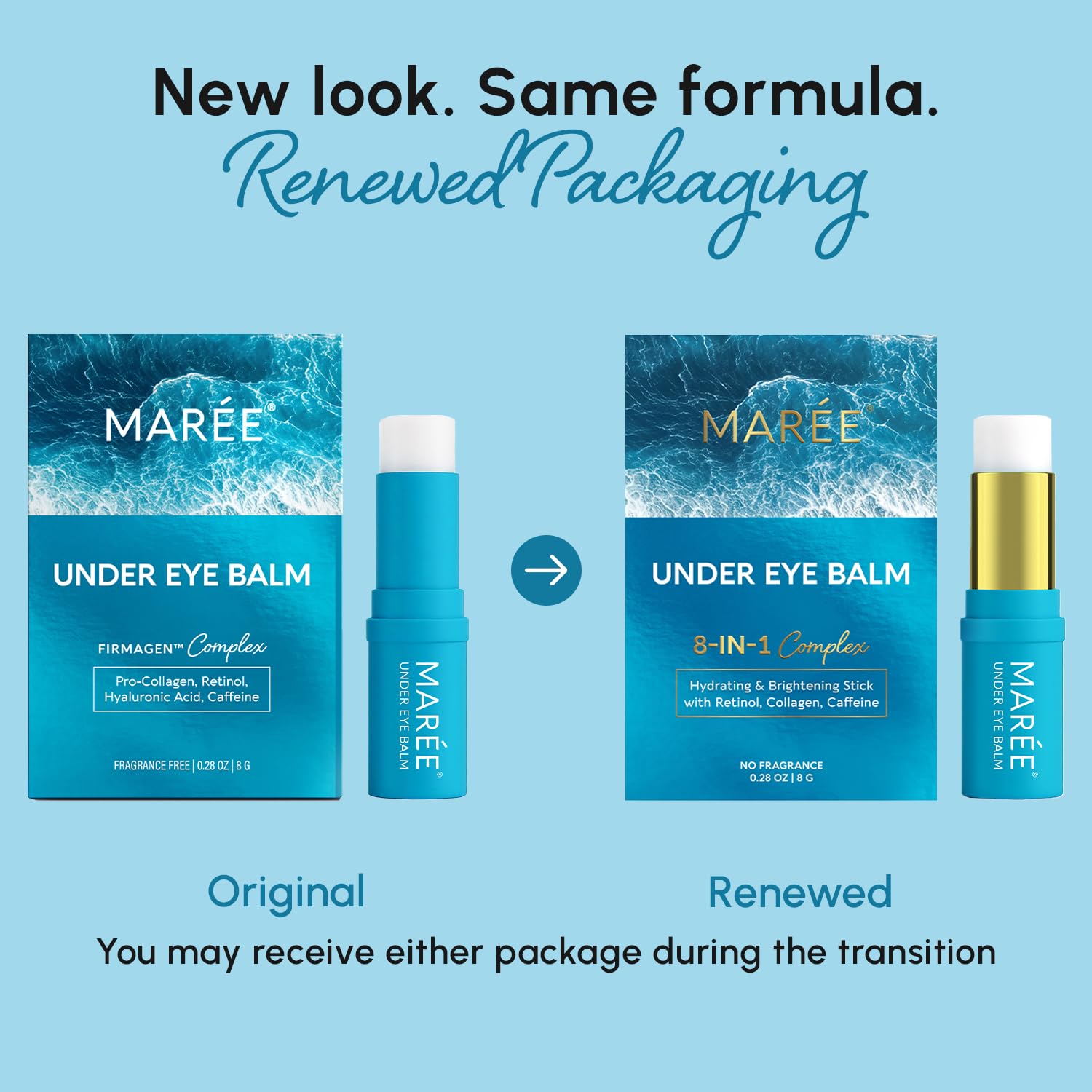MAREE Under Eye Balm Stick close-up retinol for smoothing under-eye area