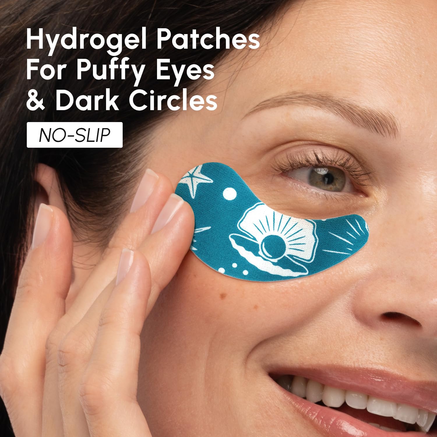 MAREE under-eye patches showing caffeine and collagen texture for hydration