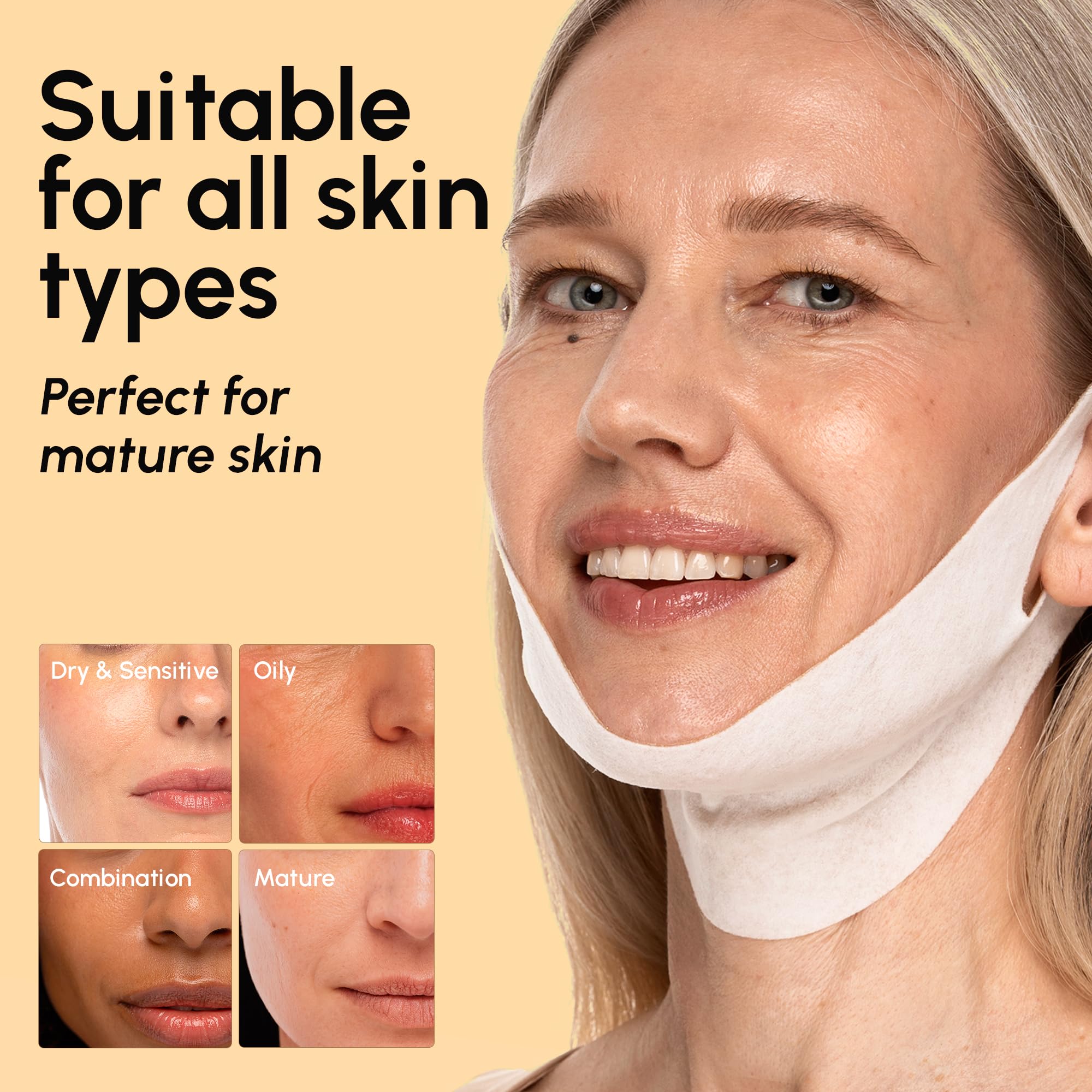 Chin and neck coverage of the MAREE V Line Mask compared to straps.