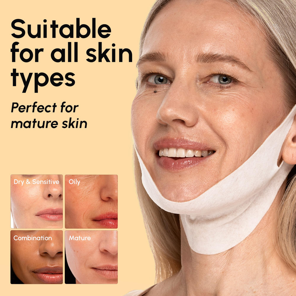 Chin and neck coverage of the MAREE V Line Mask compared to straps.