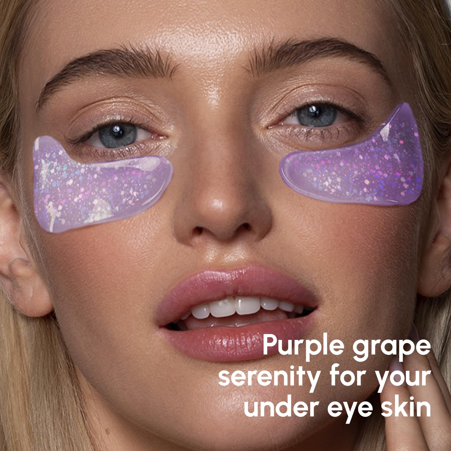 MAREE Violet Eye Gels closeup of gel patches for refreshed under-eye area.