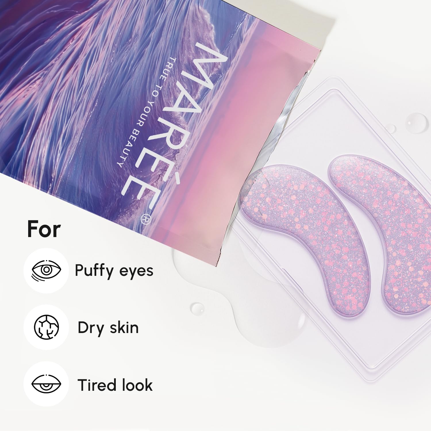 MAREE Violet Eye Gels individually wrapped for convenient travel and daily use.