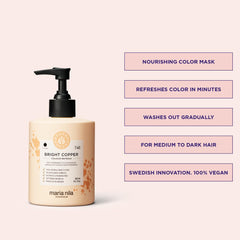 Maria Nila Colour Refresh copper hair mask application shows rich pigment and conditioning benefits