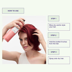 Maria Nila finishing spray color-guard visual emphasizes UV and antioxidant protection