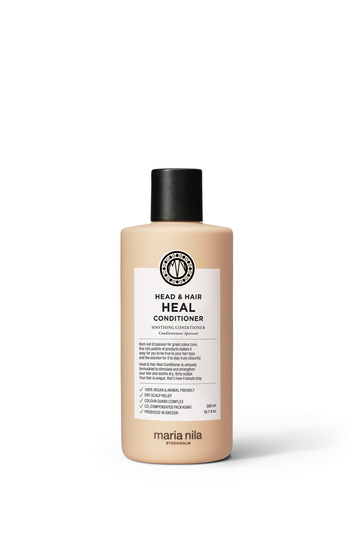 Botella de Maria Nila Head & Hair Heal para cuero cabelludo suave.