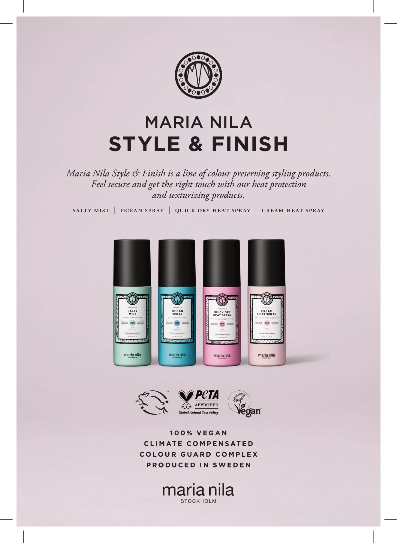 Maria Nila Quick Dry Heat Spray nozzle close-up for precise application