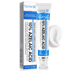 Marianp Azelaic Acid 10% Cream face-pump demonstrates a soothing, acne-friendly formula for daily use.